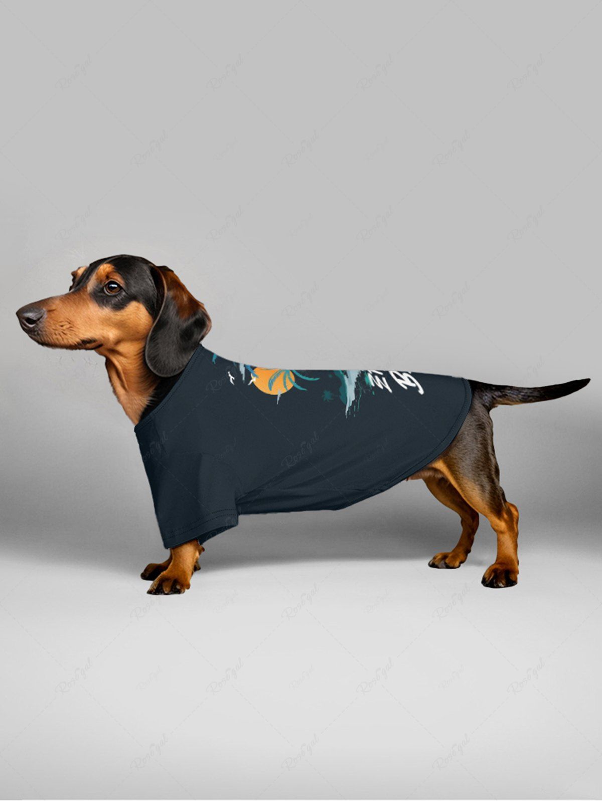 Pet's Coconut Tree Sun Print Hawaii T-shirt