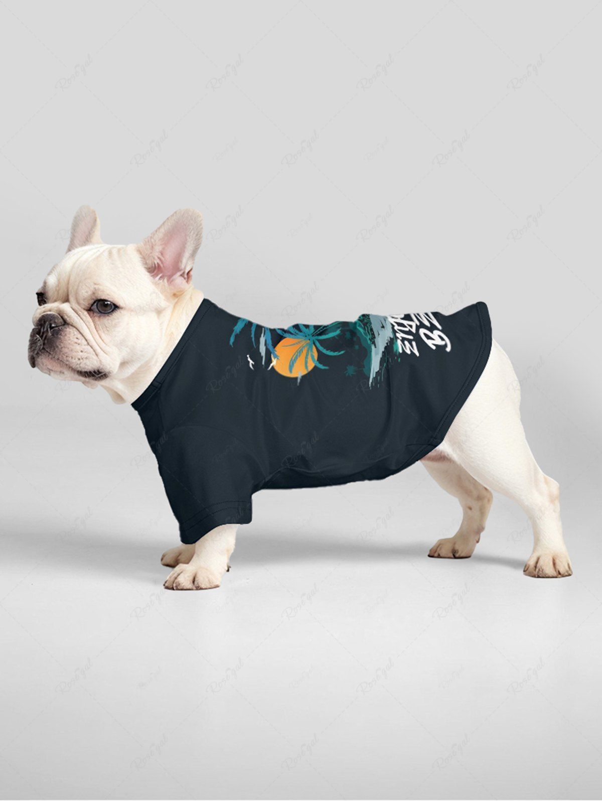 Pet's Coconut Tree Sun Print Hawaii T-shirt