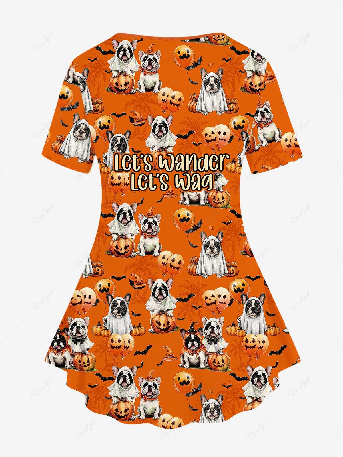 Halloween Dogs Pumpkin Bat Print T-shirts Dog and Owner Matching Outfits