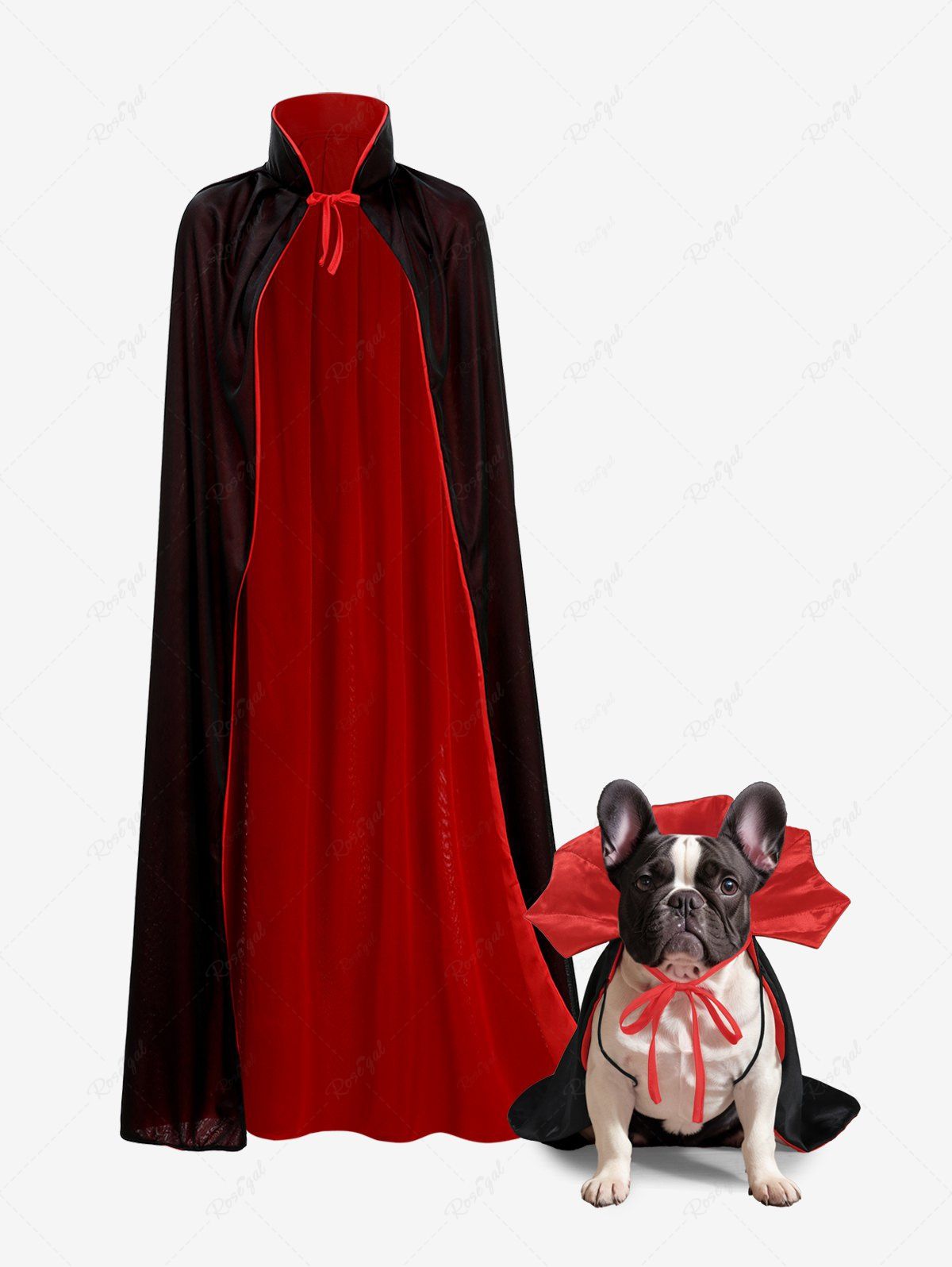 Halloween Costume Two Tone Vampire Cape And Cloak Dog and Owner Matching Outfits