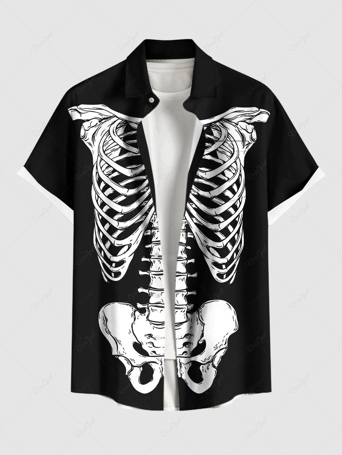 Halloween Skeleton Printed Shirts Dog and Owner Matching Outfits