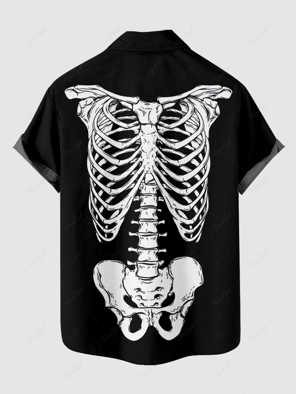 Halloween Skeleton Printed Shirts Dog and Owner Matching Outfits