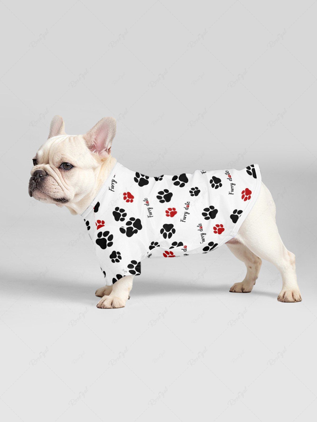 Dog Feet Letters Print T-shirts Dog and Owner Matching Outfits