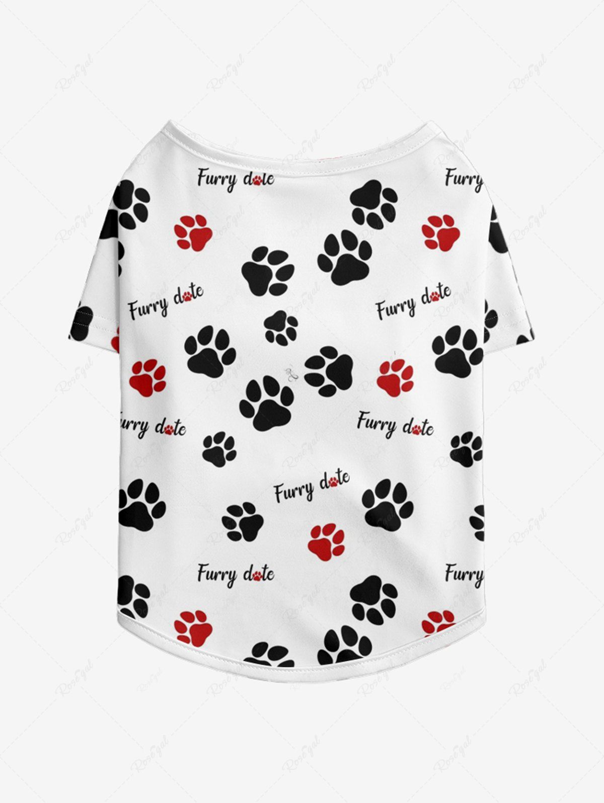 Dog Feet Letters Print T-shirts Dog and Owner Matching Outfits