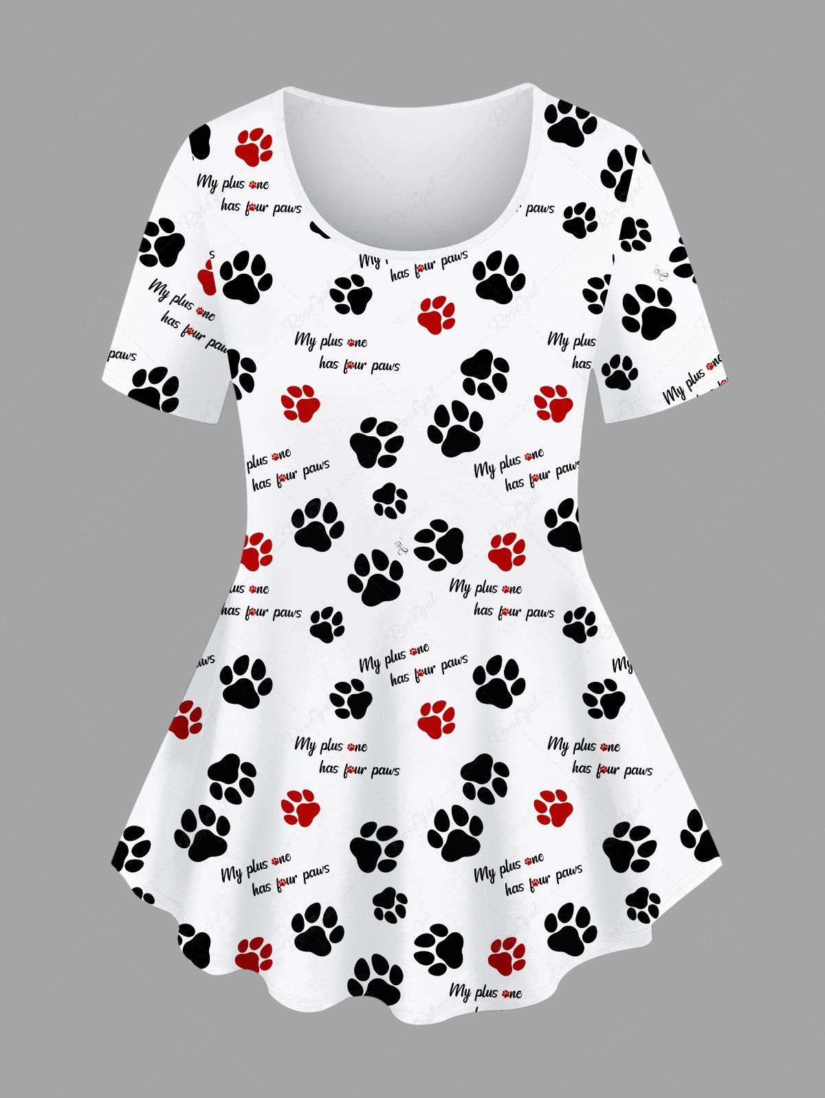Dog Feet Letters Print T-shirts Dog and Owner Matching Outfits