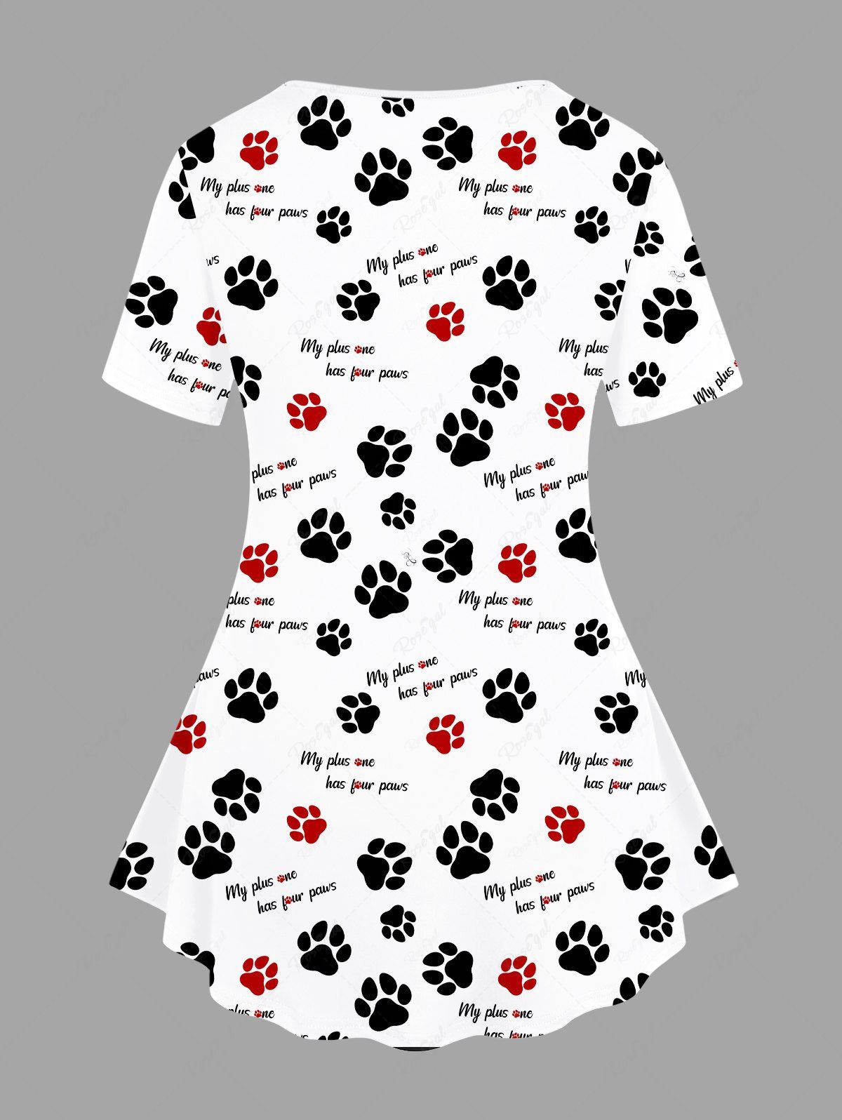 Dog Feet Letters Print T-shirts Dog and Owner Matching Outfits