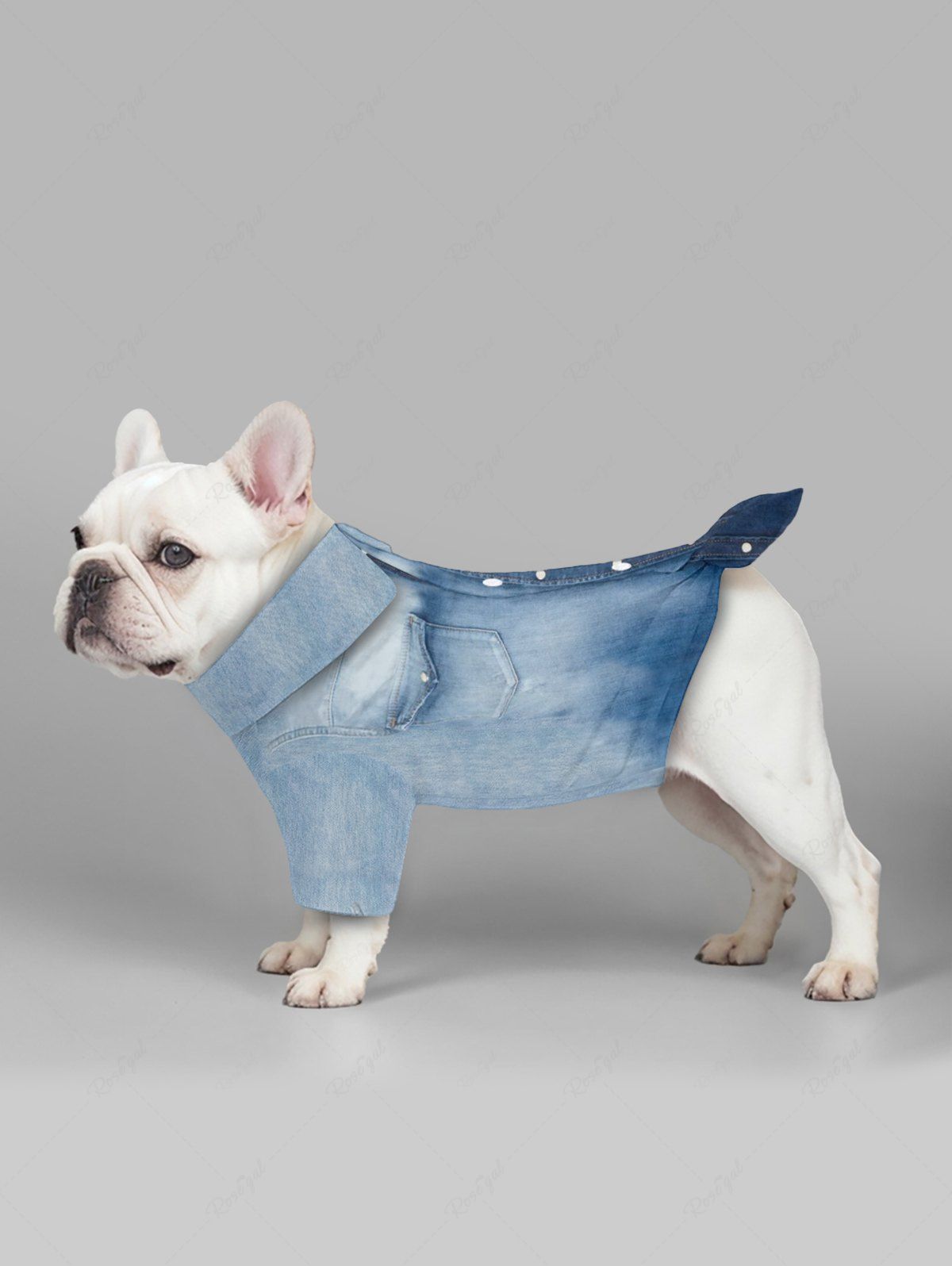 Pet's Ombre Denim 3D Print Shirt