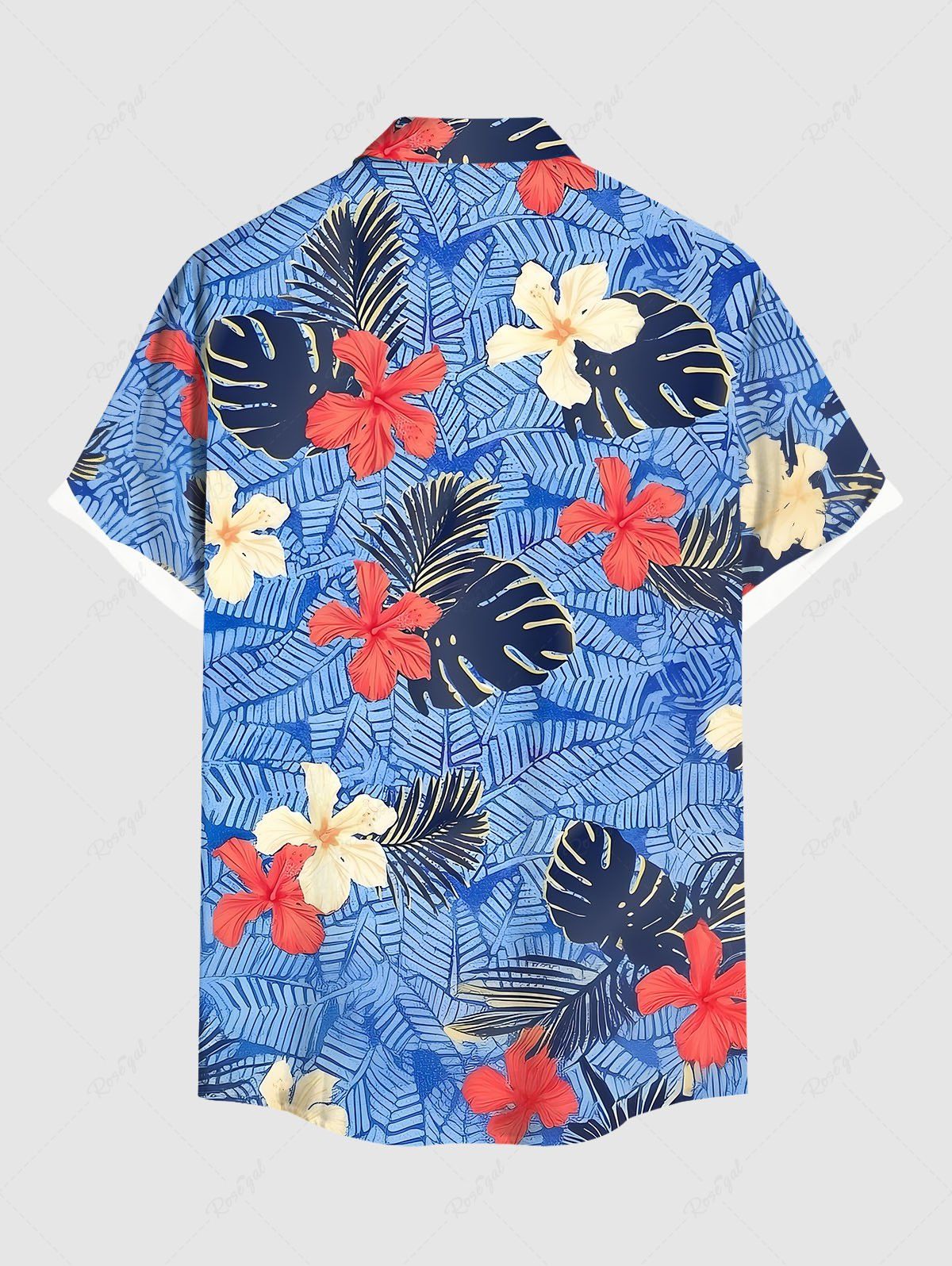 Tropical Leaf Hibiscus Flower Printed Hawaii Shirt Dog And Owner Matching Outfits