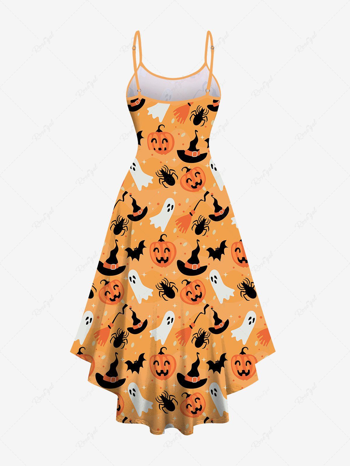 Halloween Pumpkin Bat Hat Ghost Spider Print Bowknot Dresses Dog and Owner Matching Outfits