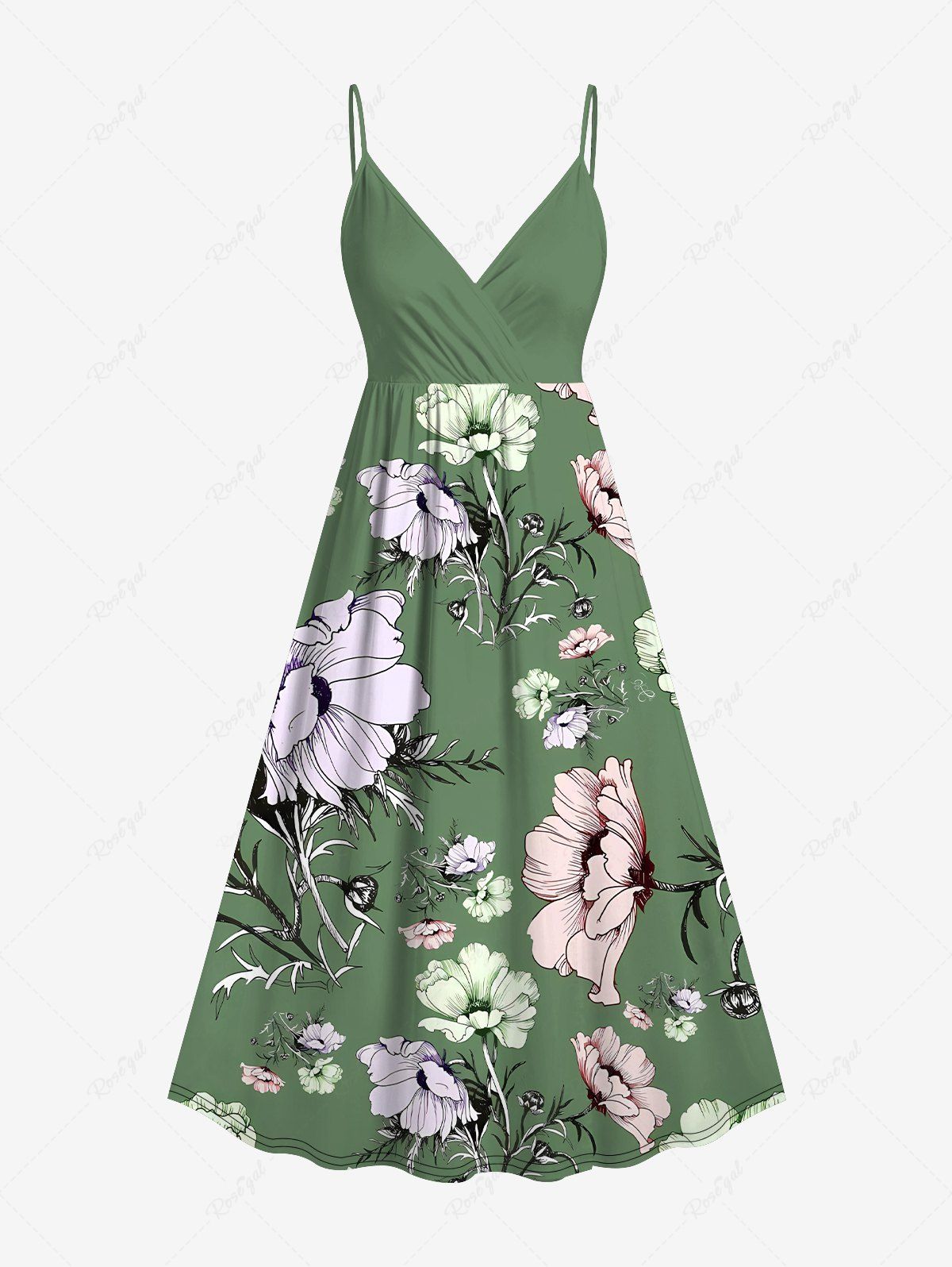 Flower Branch Printed Hawaii Shirt Dress Dog And Owner Matching Outfits
