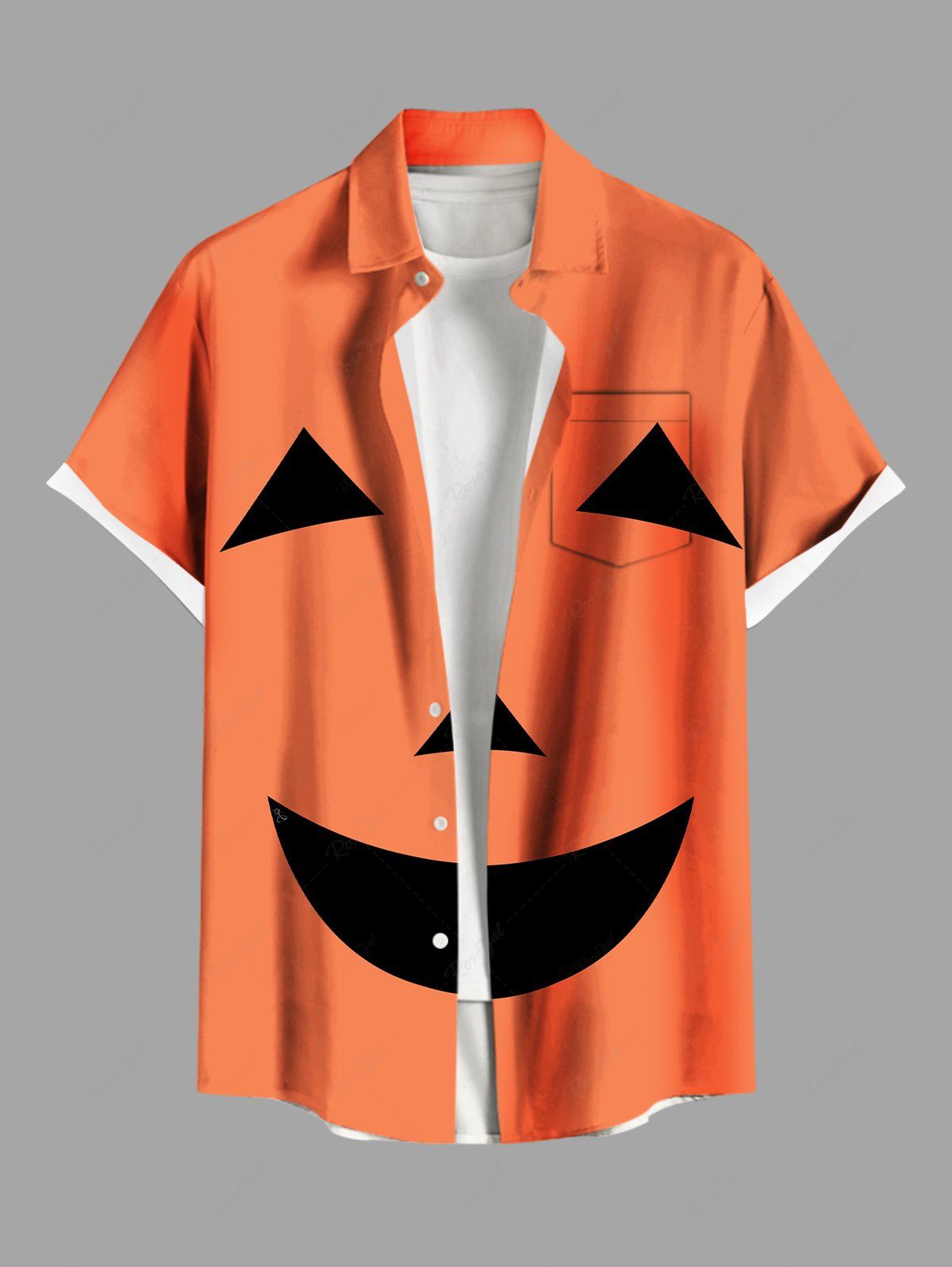 Pumpkin Flower Pattern Halloween Costume Fleece Buttons Hooded Coat and Shirts Dog and Owner Matching Outfits