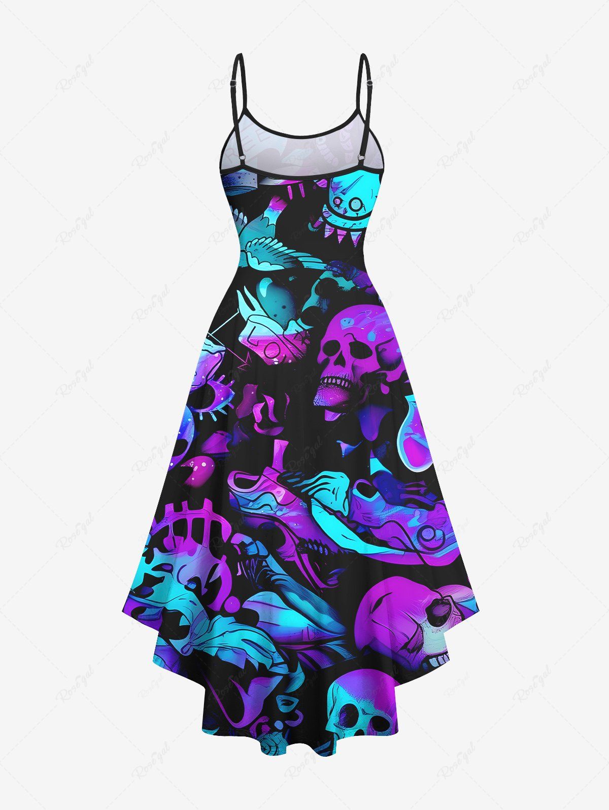 Skull Bird Graffiti Printed Shirt Dress Dog And Owner Matching Outfits