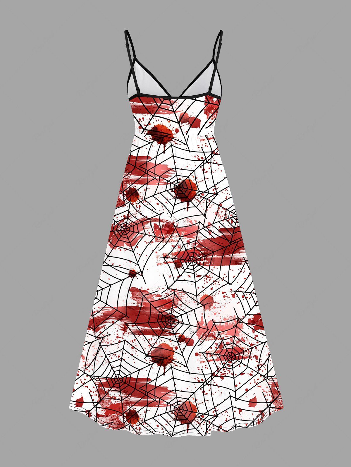 Halloween Spider Web Paint Splatter Print Skull Dresses Dog and Owner Matching Outfits