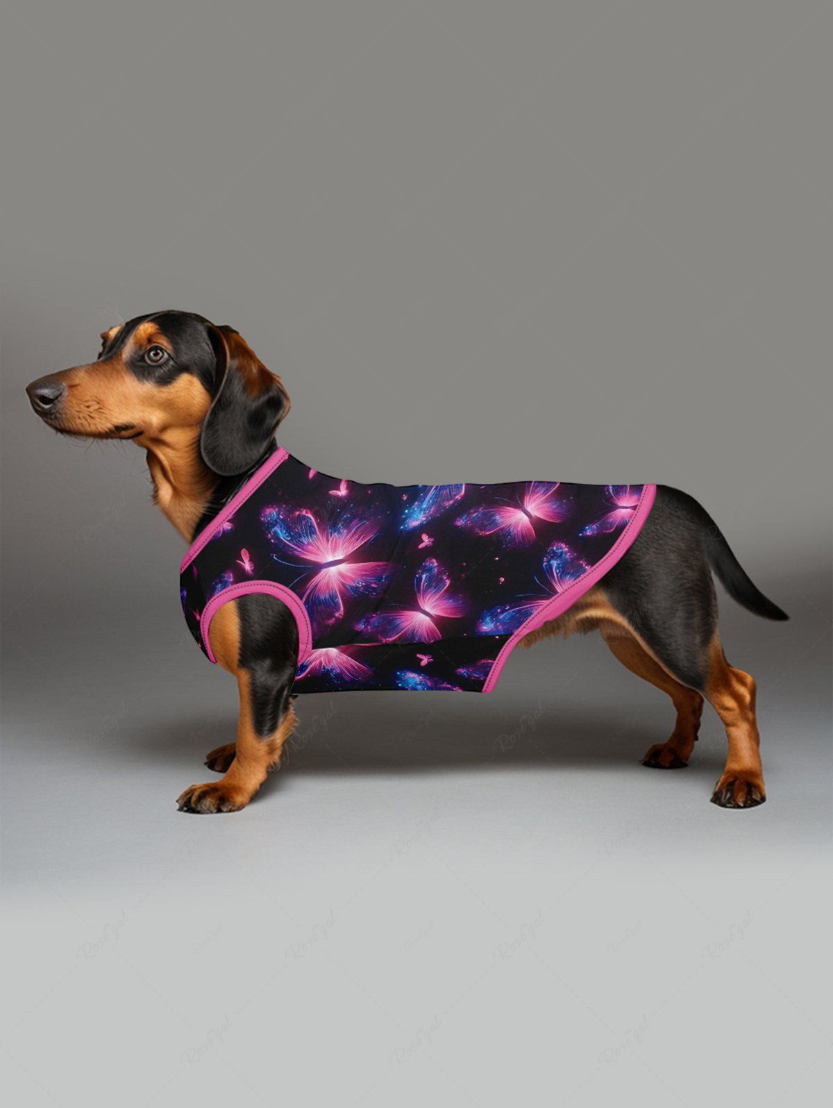 Glitter Butterfly Galaxy Printed Tank Top Romper Dog And Owner Matching Outfits