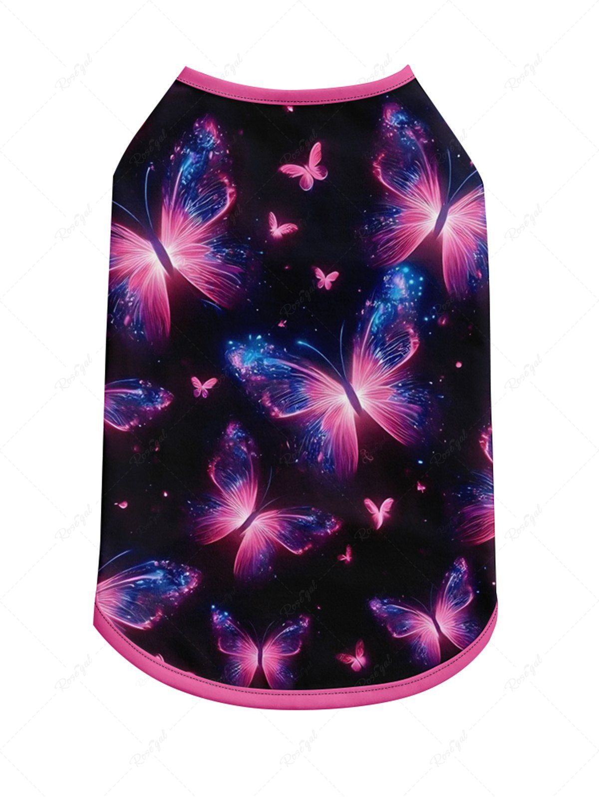 Glitter Butterfly Galaxy Printed Tank Top Romper Dog And Owner Matching Outfits