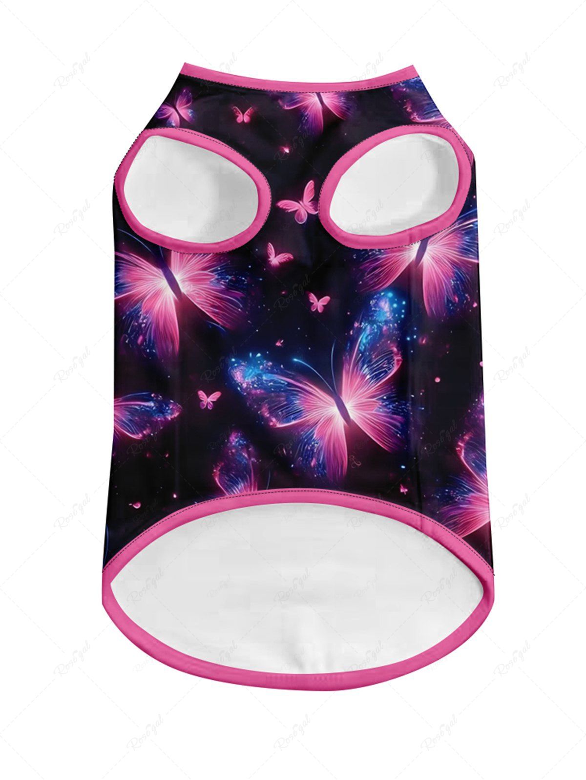 Glitter Butterfly Galaxy Printed Tank Top Romper Dog And Owner Matching Outfits