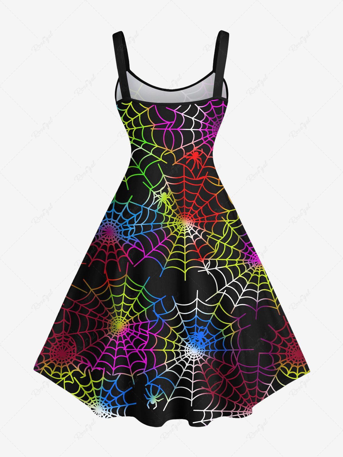 Halloween Spider Web Printed Dresses Dog and Owner Matching Outfits
