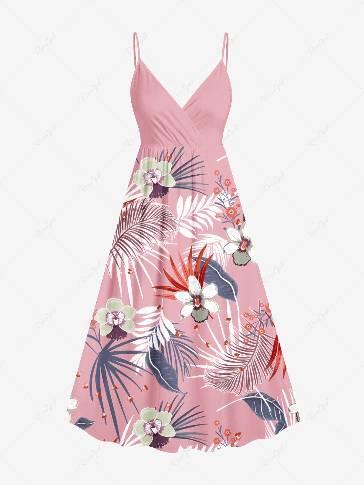 Tropical Leaf Hibiscus Flower Printed Hawaii Shirt Dress Dog And Owner Matching Outfits