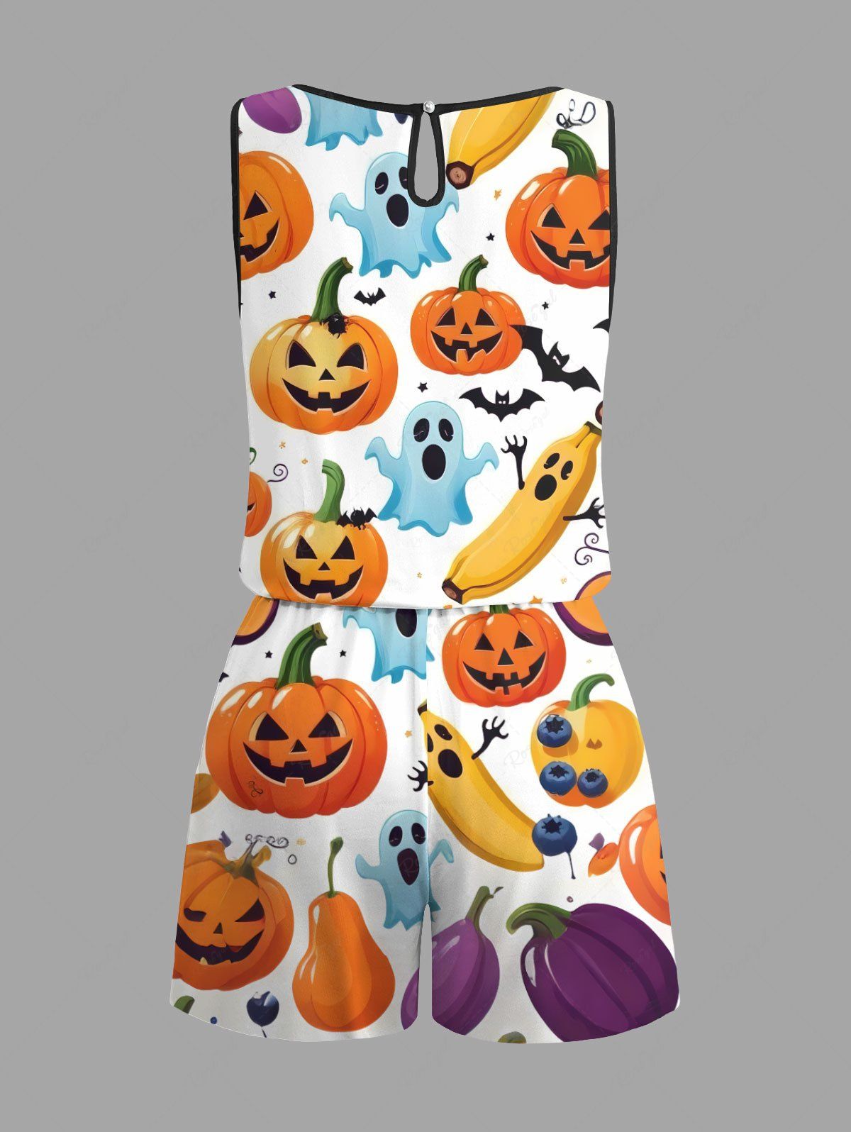Pumpkin Ghost Bat Bananas Printed Halloween Shirt Romper Dog And Owner Matching Outfits