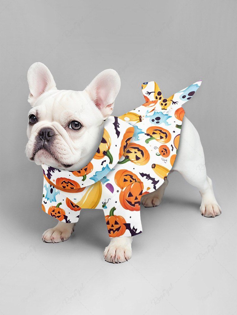 Pumpkin Ghost Bat Bananas Printed Halloween Shirt Romper Dog And Owner Matching Outfits