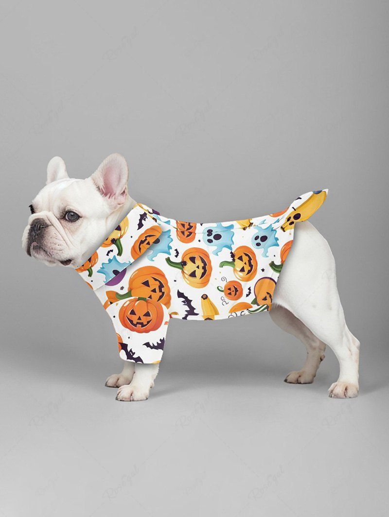 Pumpkin Ghost Bat Bananas Printed Halloween Shirt Romper Dog And Owner Matching Outfits
