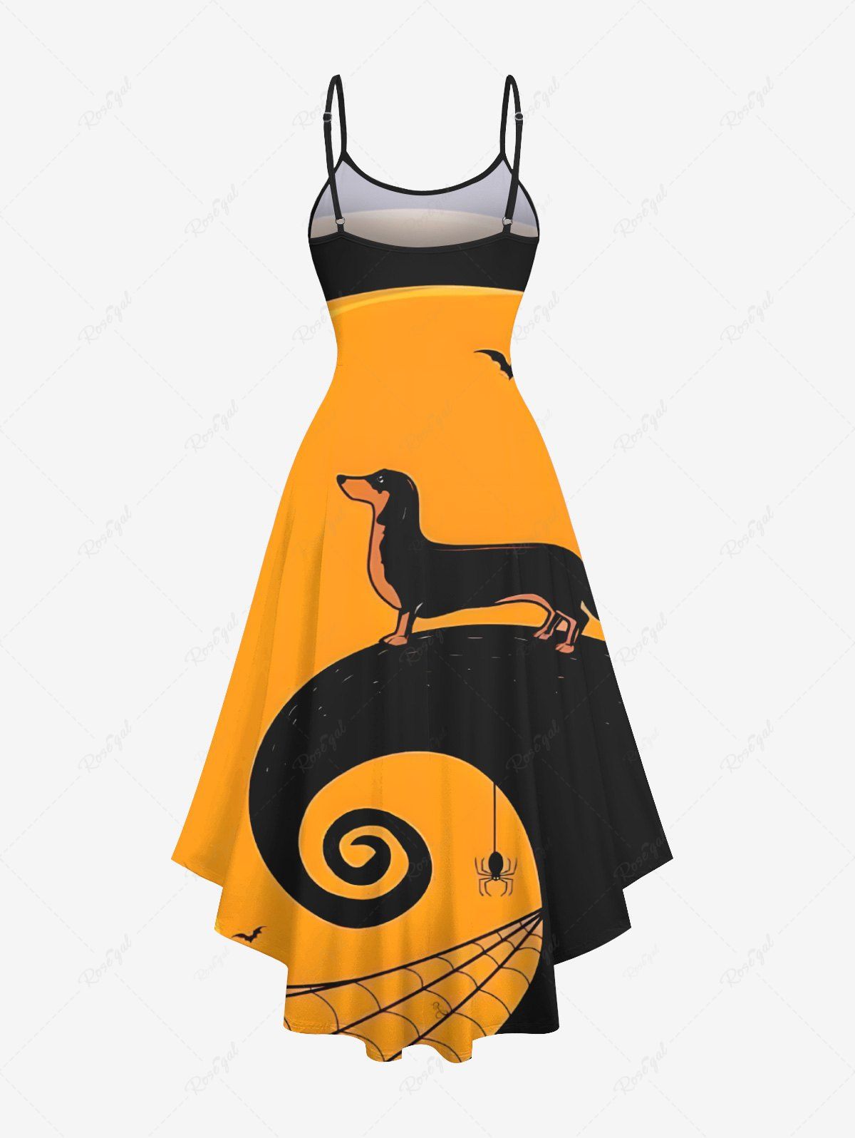 Puppy Spiral Tree Spider Printed Halloween T-shirt Dress Dog And Owner Matching Outfits