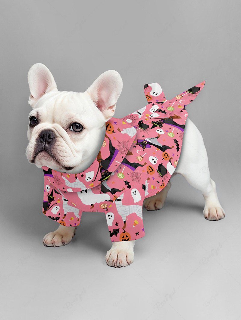 Puppy Bat Pumpkin Ghost Spider Web Printed Halloween Shirt Romper Dog And Owner Matching Outfits