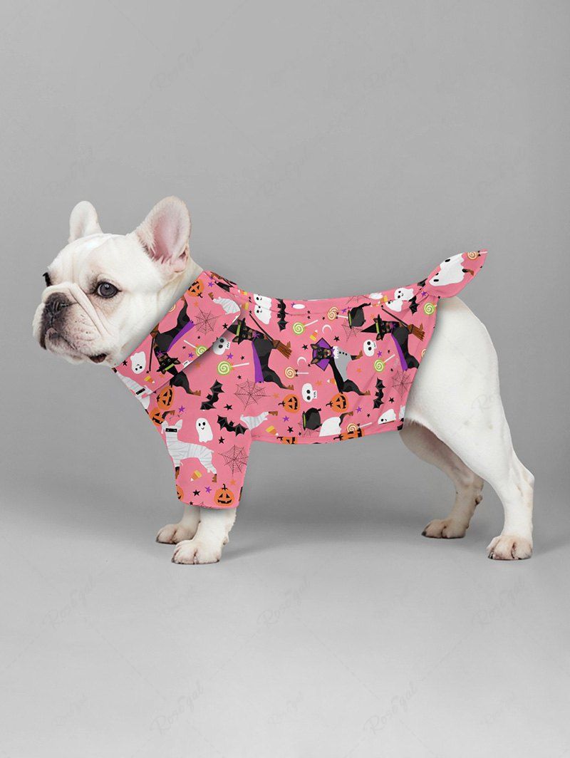 Puppy Bat Pumpkin Ghost Spider Web Printed Halloween Shirt Romper Dog And Owner Matching Outfits