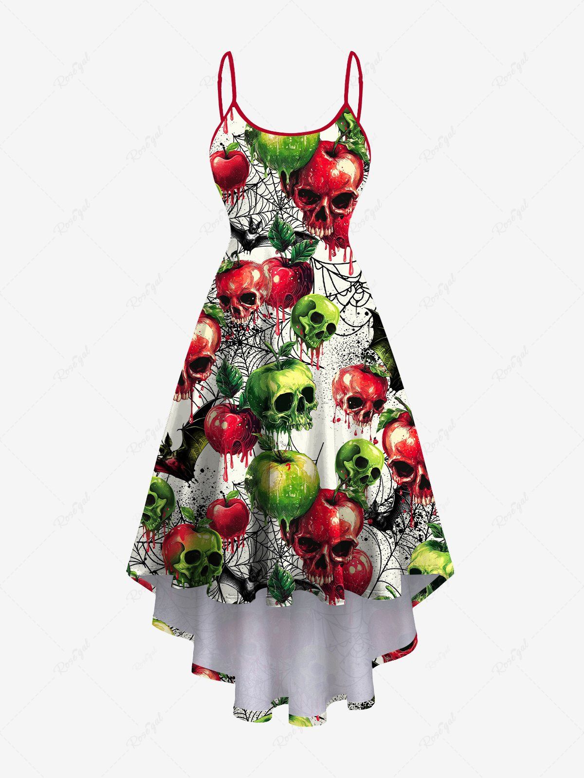 Halloween Apples Skulls Spider Web Bat Print T-shirt and Dress Dog and Owner Matching Outfits