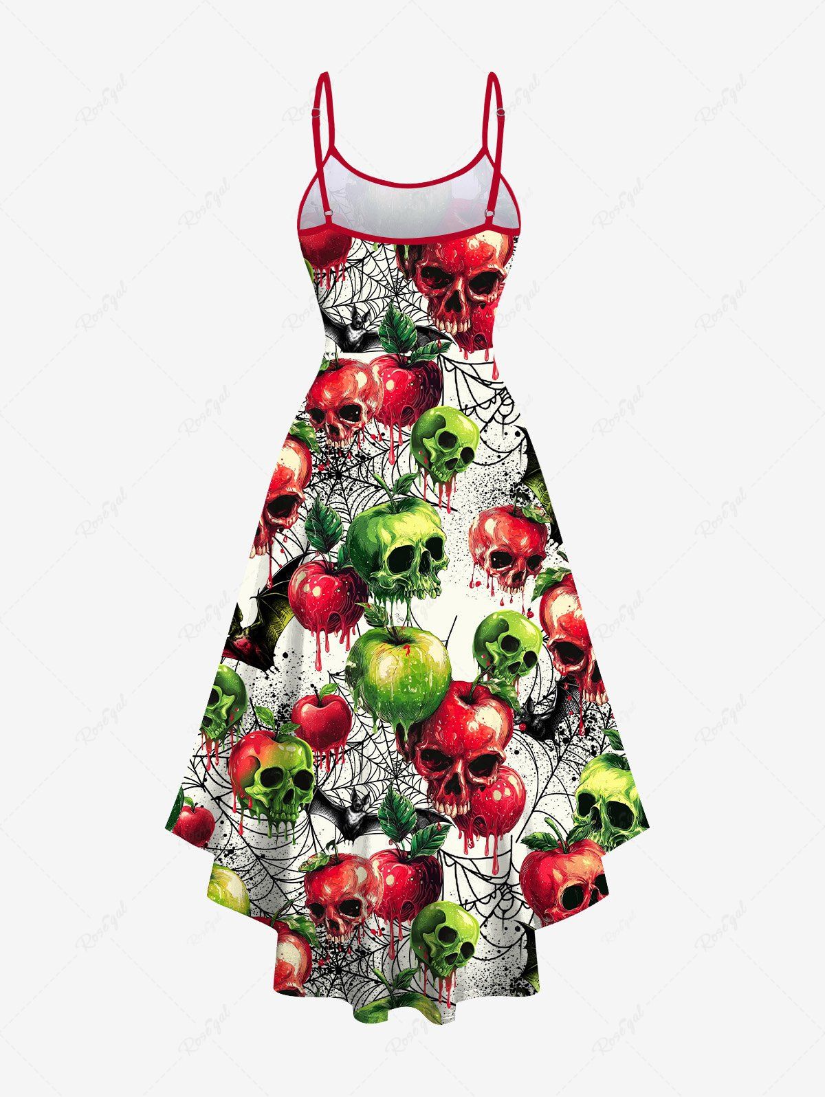 Halloween Apples Skulls Spider Web Bat Print T-shirt and Dress Dog and Owner Matching Outfits