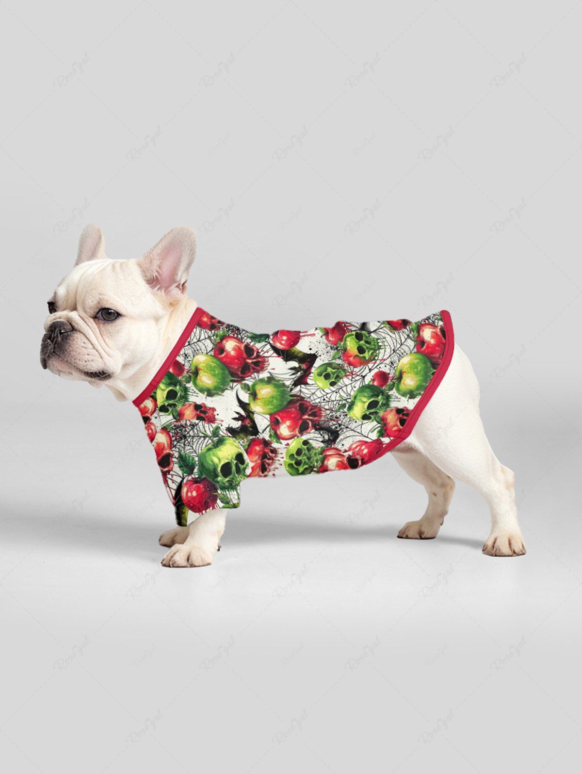 Halloween Apples Skulls Spider Web Bat Print T-shirt and Dress Dog and Owner Matching Outfits