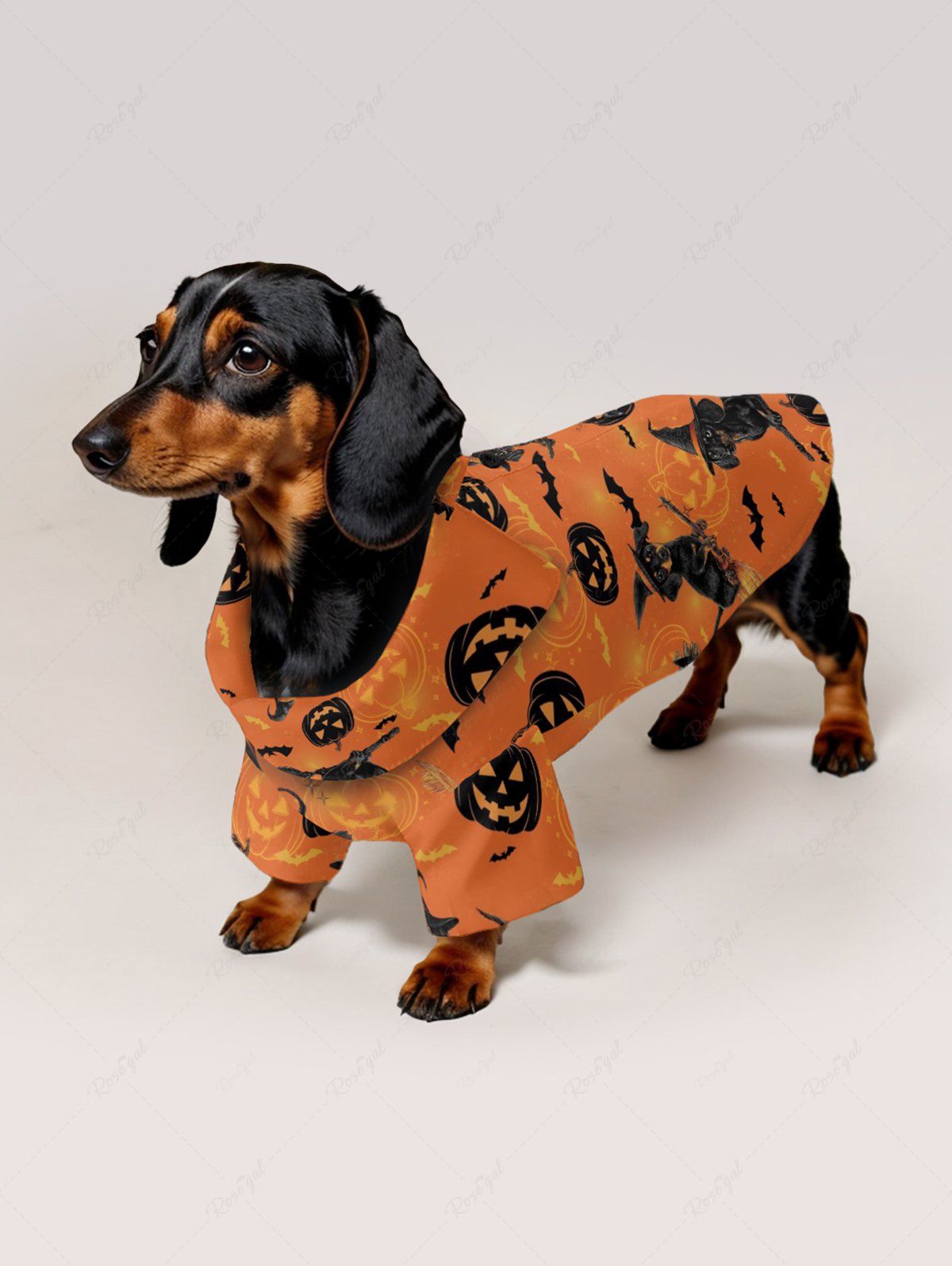 Halloween Pumpkin Dog Bat Print Shirt and Dress Dog and Owner Matching Outfits