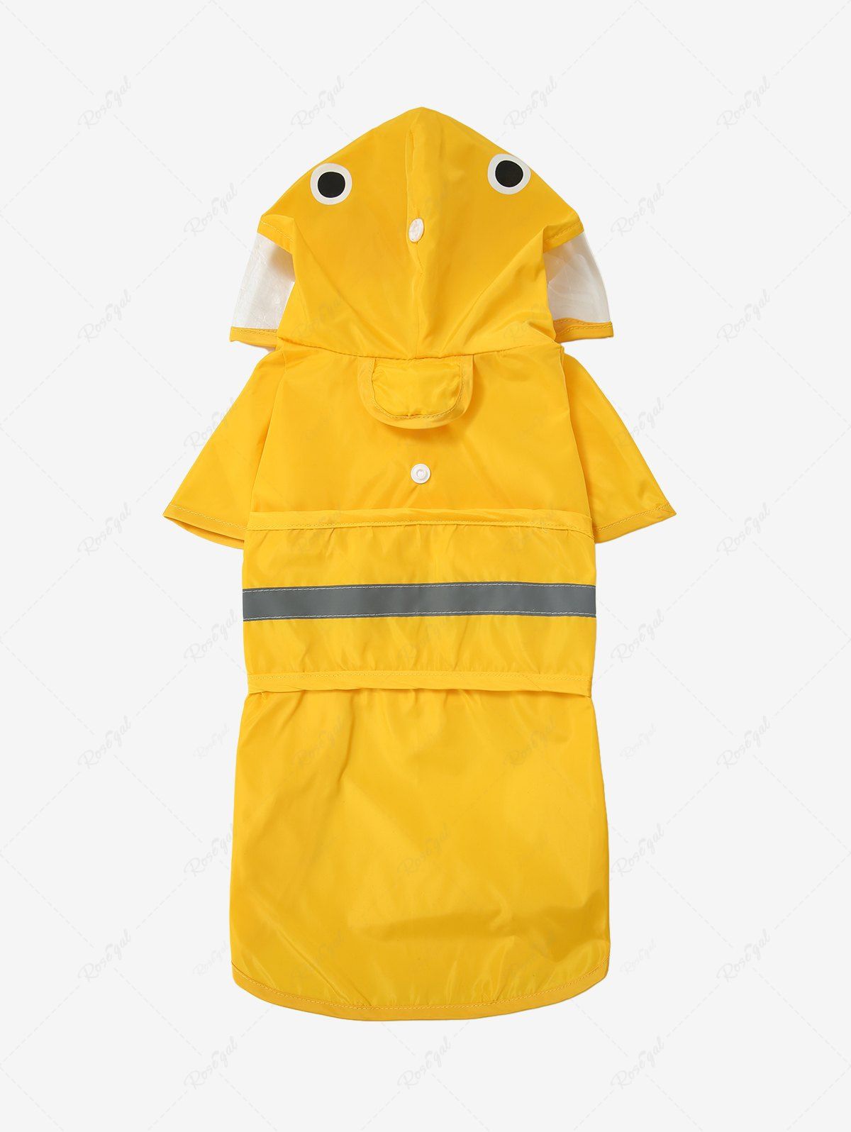 Pet's Duck Pattern Velcro Reflective Stripe Waterproof Raincoat