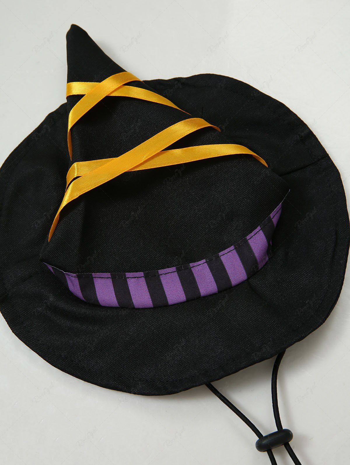 Pet's Halloween Witch Costume Dress and Hat Set