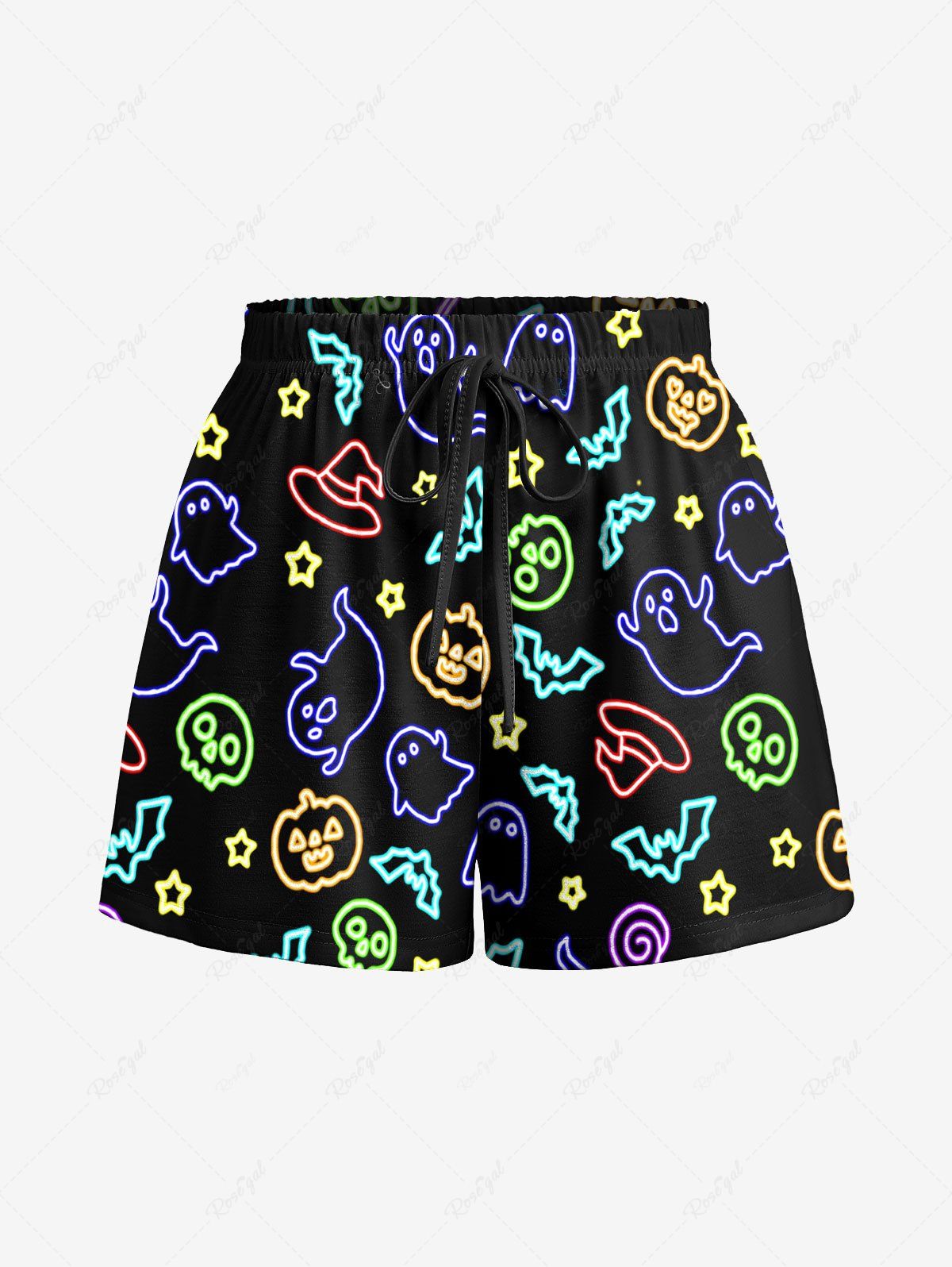 Glitter Ghost Bat Pumpkin Star Printed Halloween Tank Top Pajama Set Dog And Owner Matching Outfits