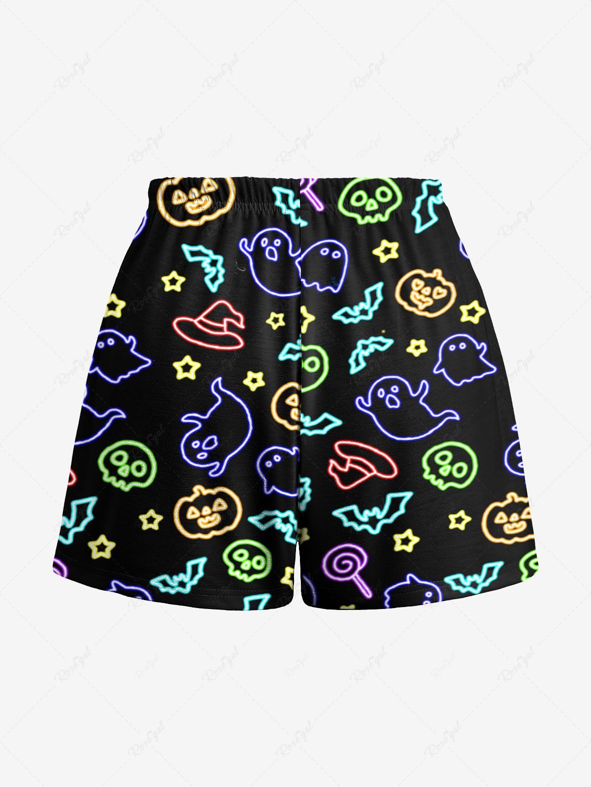 Glitter Ghost Bat Pumpkin Star Printed Halloween Tank Top Pajama Set Dog And Owner Matching Outfits