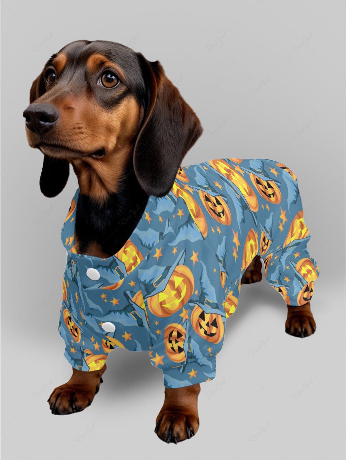 Halloween Pumpkin Stars Printed Pajamas Dog and Owner Matching Outfits
