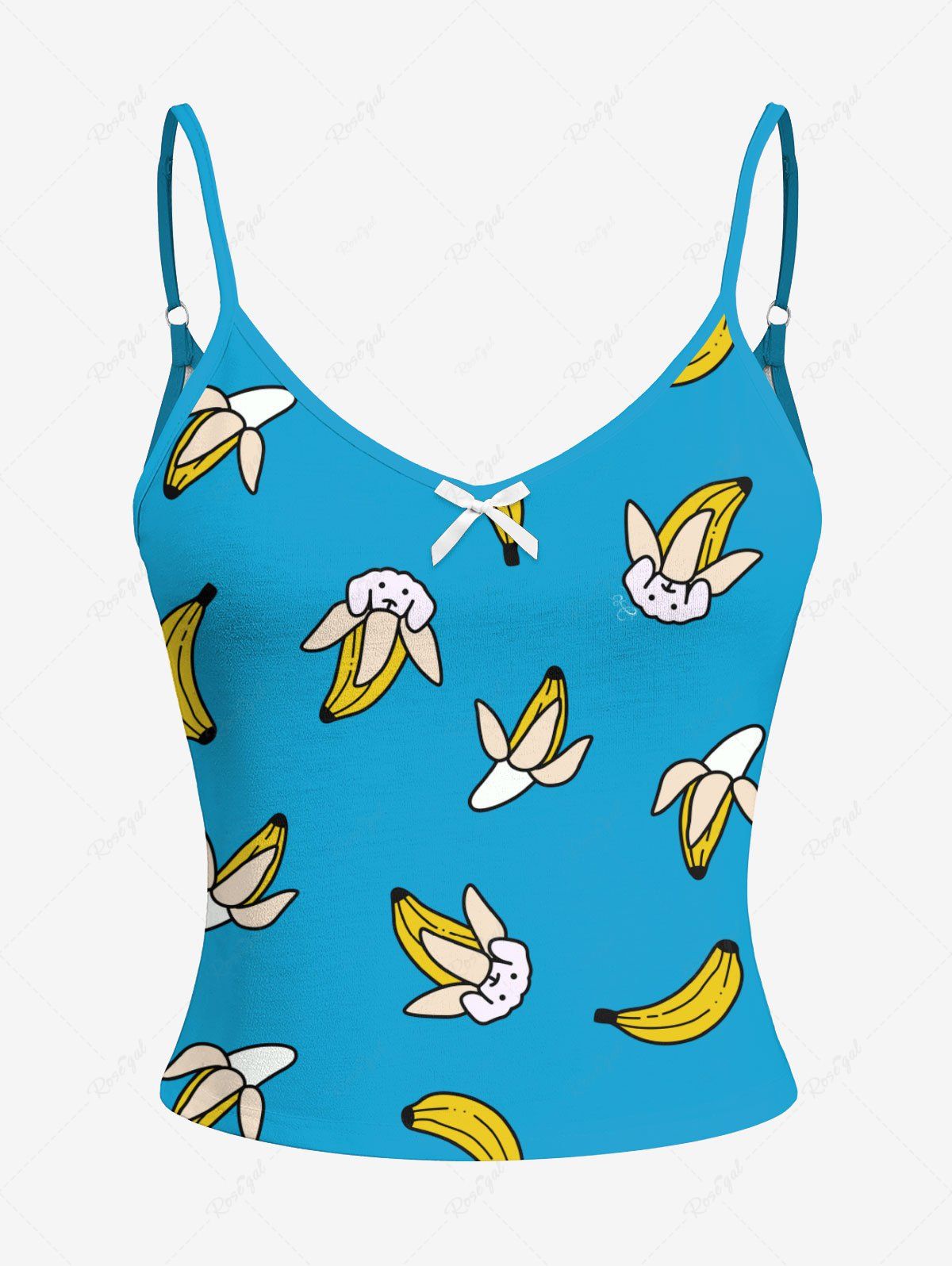 Puppy Banana Printed Tank Top Pajama Set Dog And Owner Matching Outfits