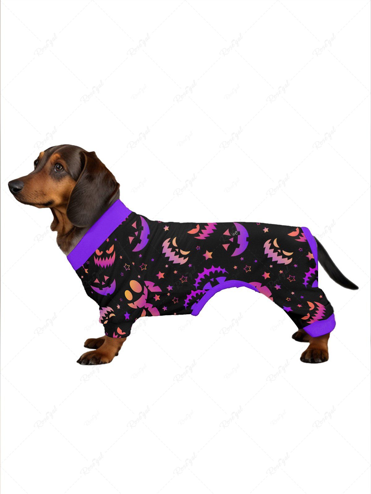 Halloween Pumpkin Smile Face Stars Printed Pajama and Wide Leg Pants Dog and Owner Matching Outfits