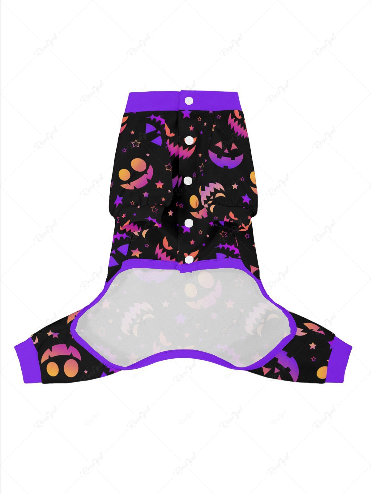 Halloween Pumpkin Smile Face Stars Printed Pajama and Wide Leg Pants Dog and Owner Matching Outfits