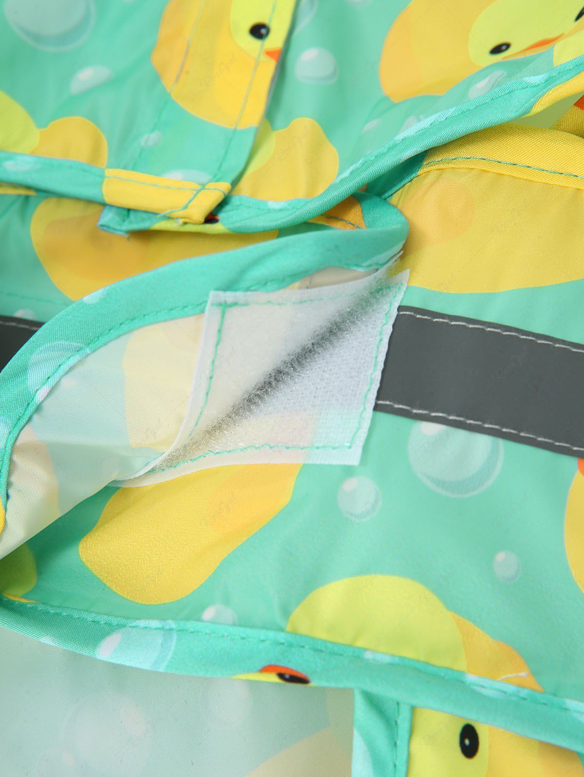 Pet's Ducks Bubble Print Reflective Stripe Raincoats