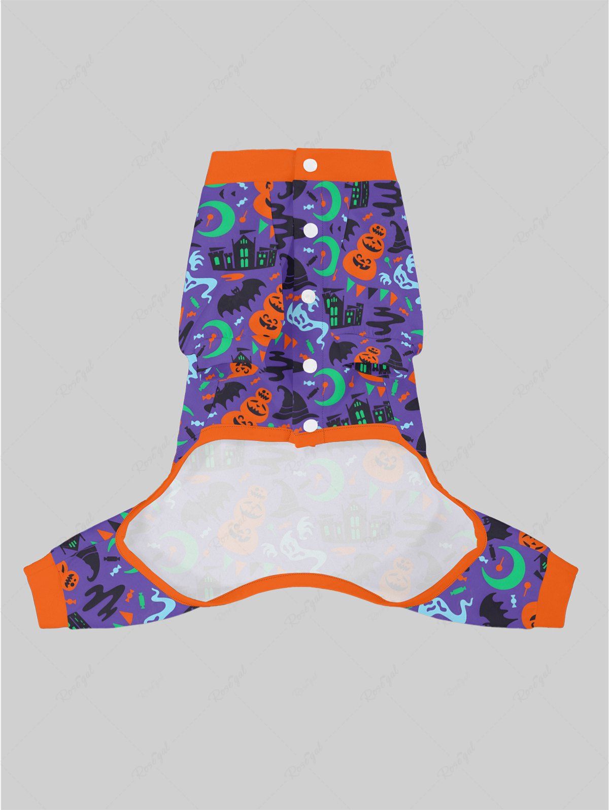 Pumpkin Bat Ghost Castle Moon Printed Halloween Pajama Dog And Owner Matching Outfits