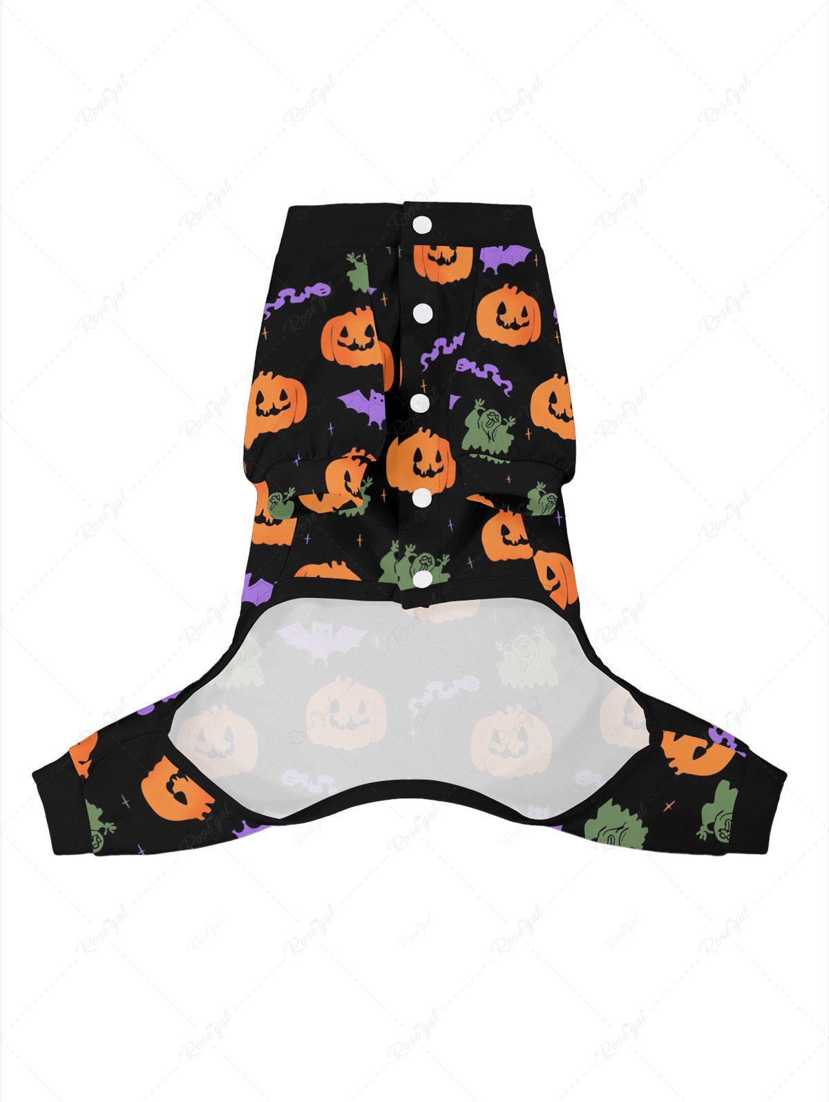 Halloween Pumpkin Ghost Bat Print Pajama and Wide Leg Pants Dog and Owner Matching Outfits