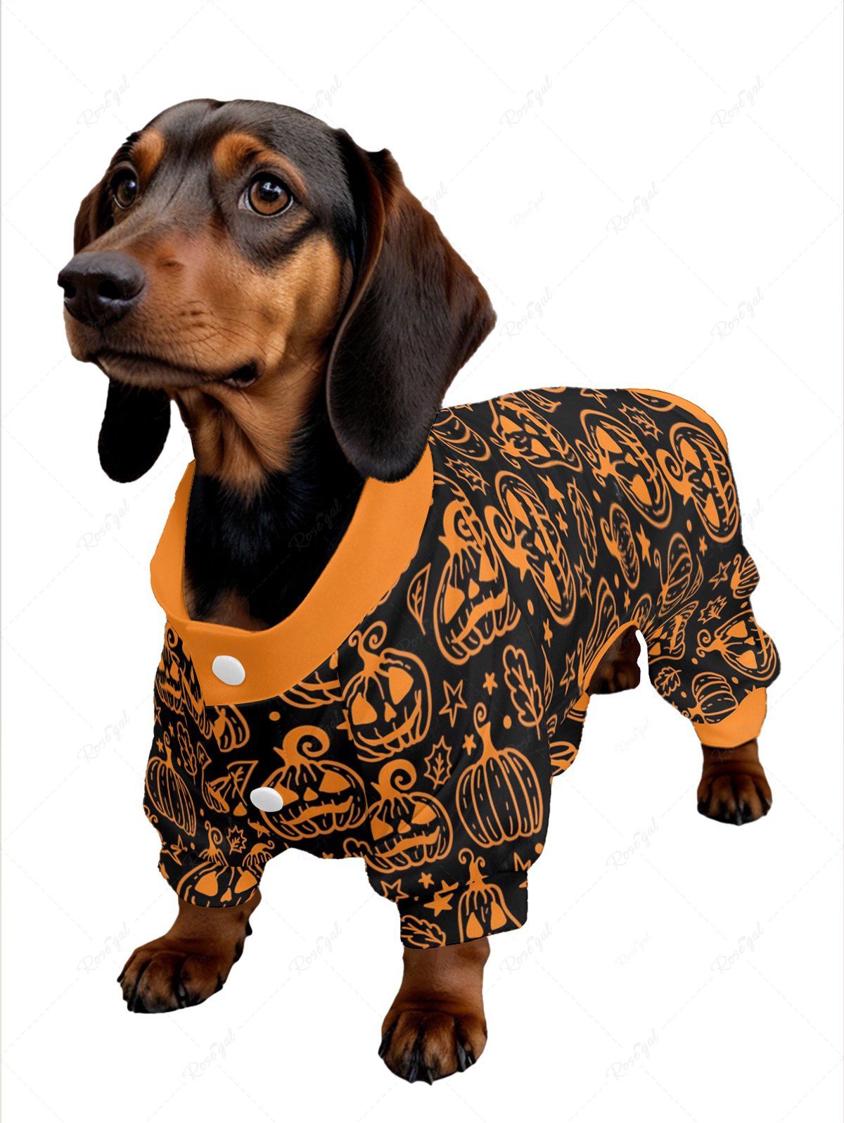 Halloween Pumpkin Stars Leaf Printed Pajama and Wide Leg Pants Dog and Owner Matching Outfits