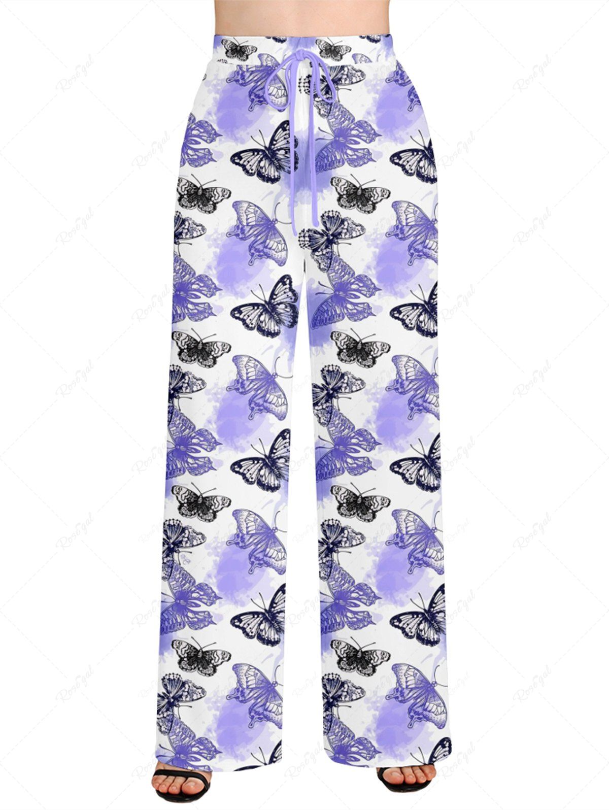 Ombre Butterfly Printed Pajama Pants Dog And Owner Matching Outfits