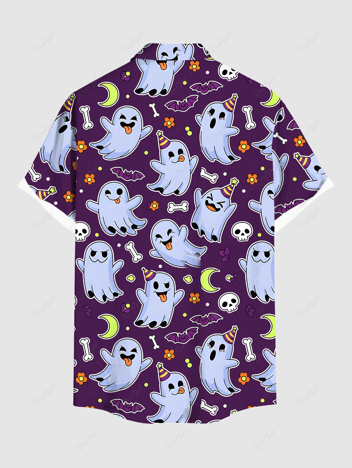 Skull Ghost Bat Moon Flower Printed Halloween Shirt Dog And Owner Matching Outfits
