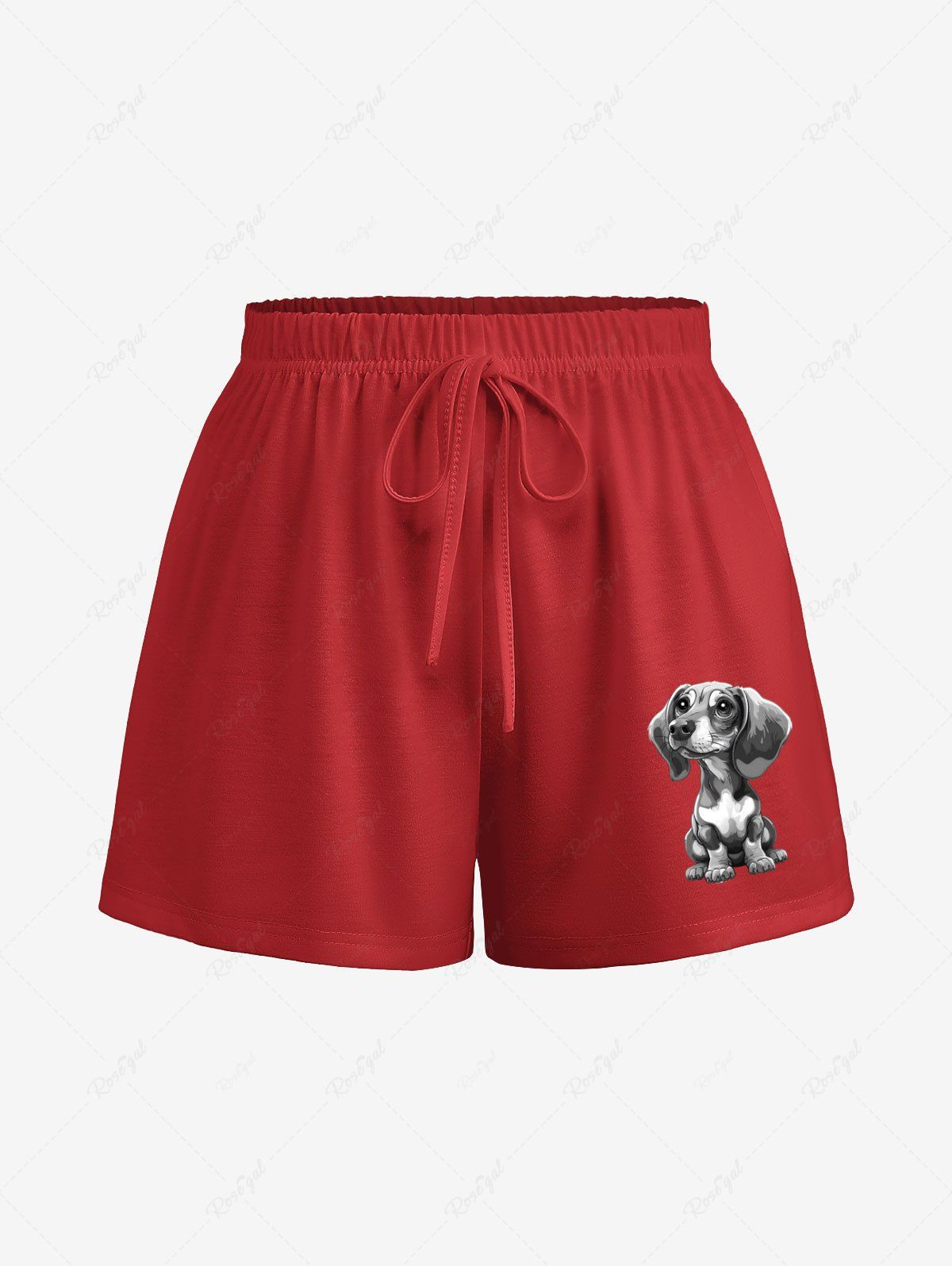 Skull Dog Dip Dye Ombre Print Cami Top and Drawstring Shorts Pajama Set