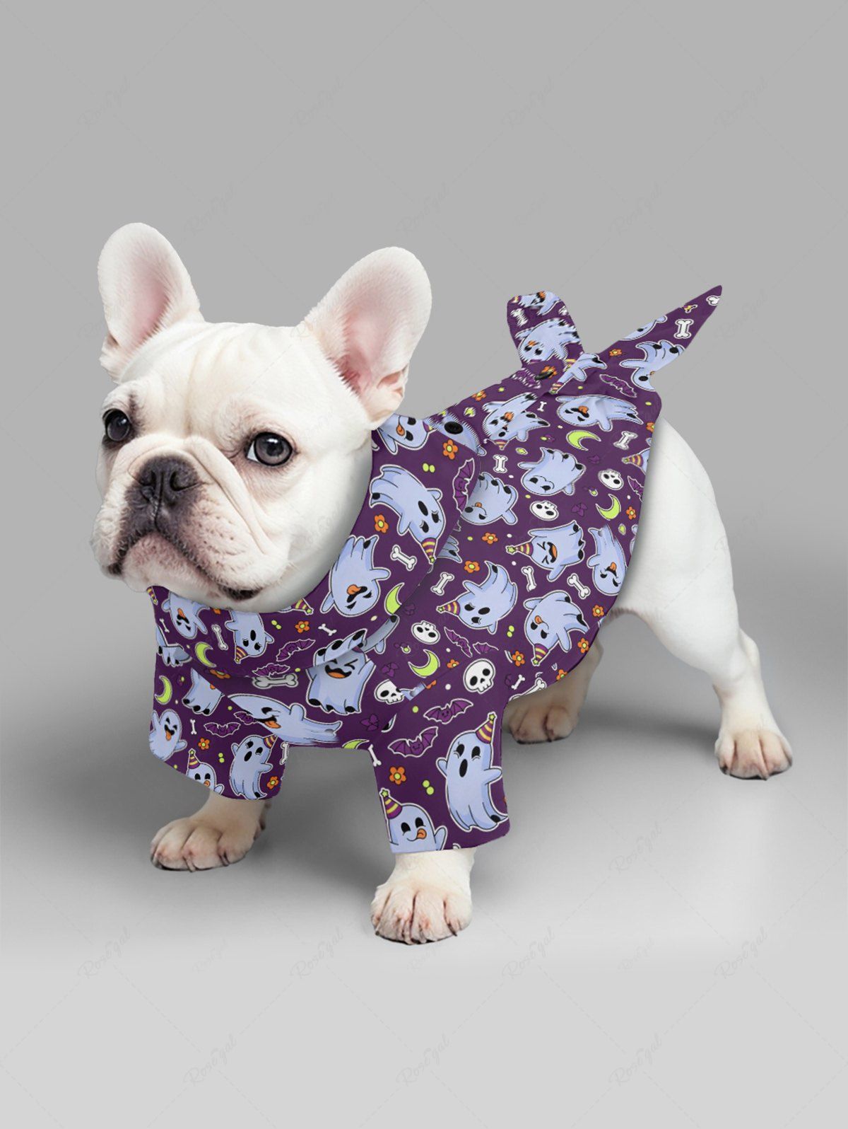 Skull Ghost Bat Moon Flower Printed Halloween Shirt Dog And Owner Matching Outfits
