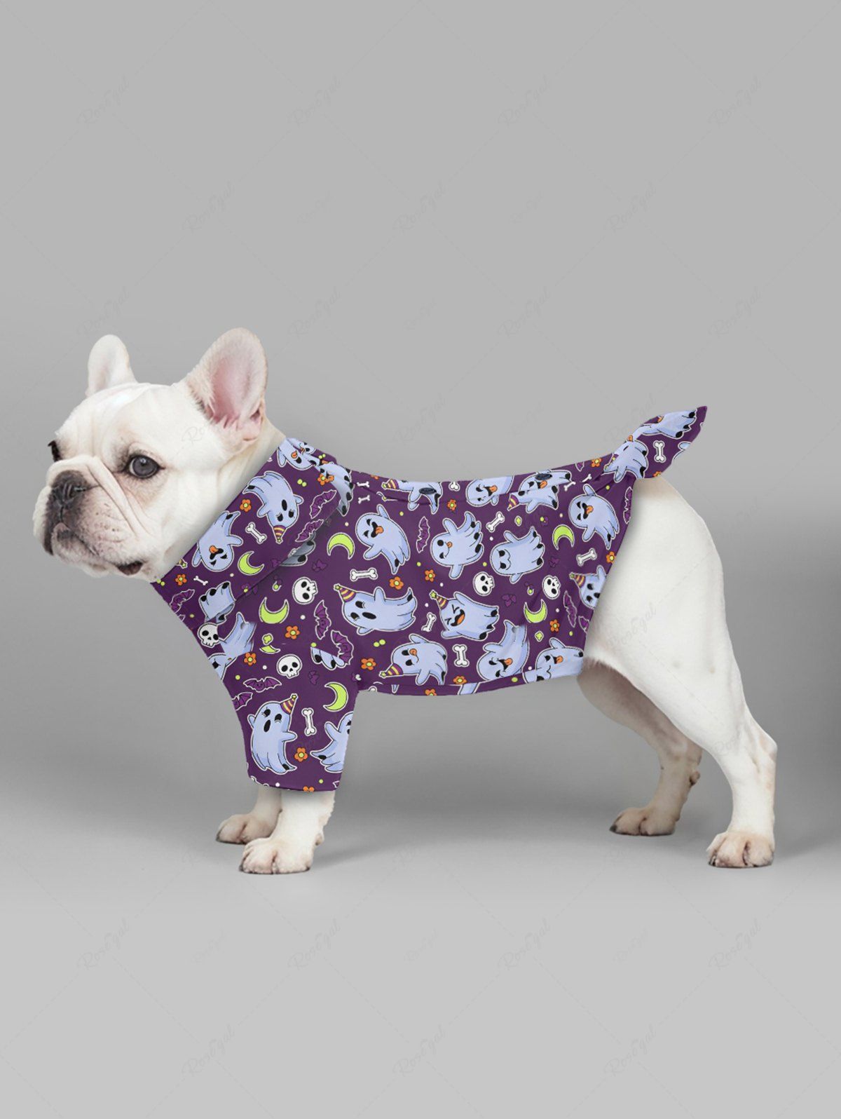 Skull Ghost Bat Moon Flower Printed Halloween Shirt Dog And Owner Matching Outfits
