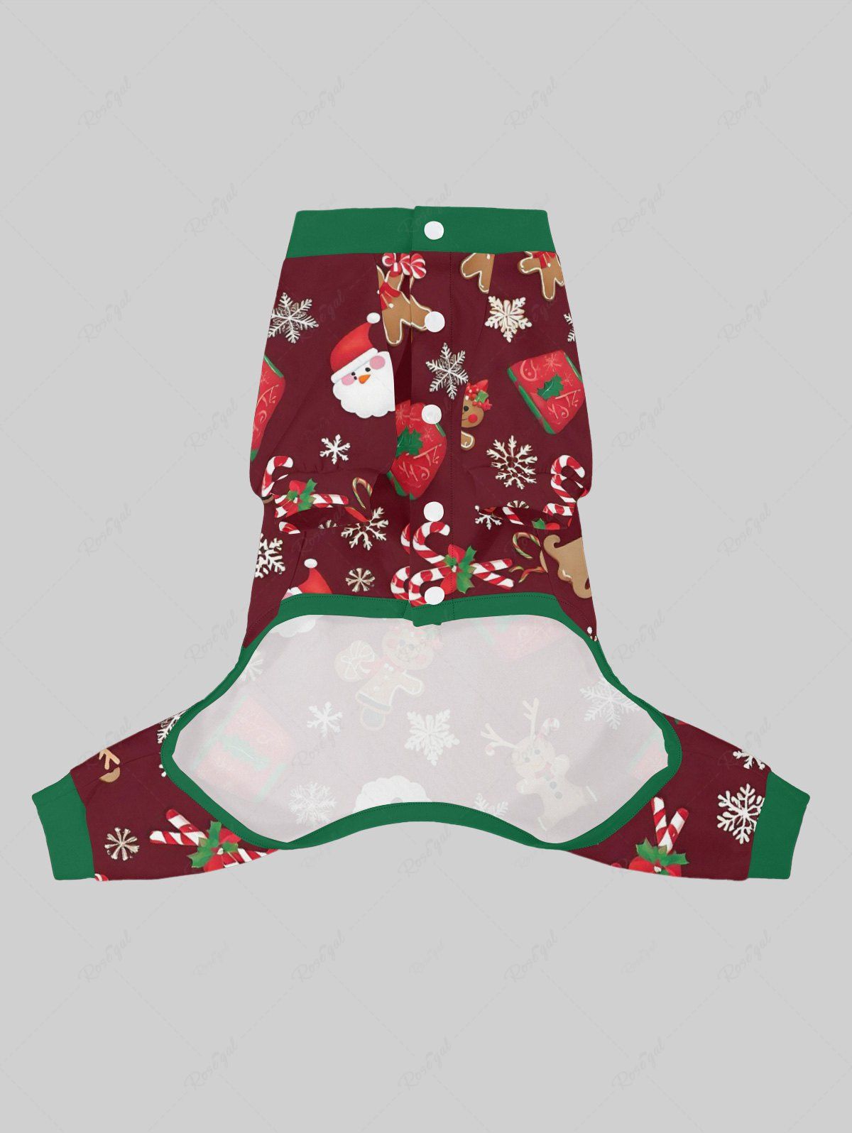 Christmas Santa Claus Snowflake Gingerbread Candy Printed Pajama Pants Dog And Owner Matching Outfits